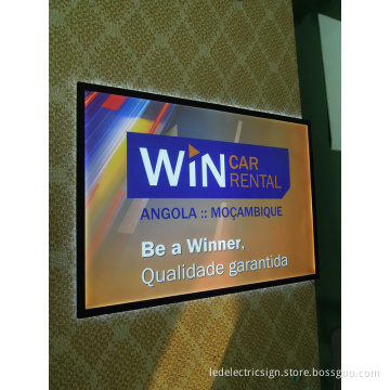 Slim Light Box with Wall Sign Light for Office Wall Sign